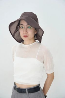 トップス AMOMENTO SHEER VOLUME CROP TOP AMOMENTO / アモーメント】 SHEER CROPPED KNIT AM25SSW03KN