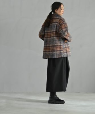 STYLE DELI(スタイルデリ)の【BLK001】ビックチェック柄ショートコート