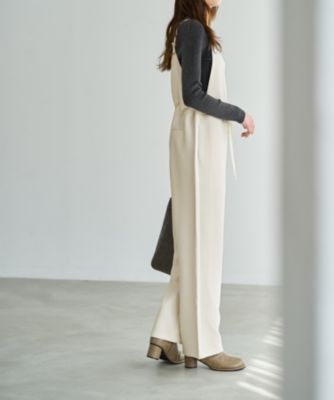 STYLE DELI(スタイルデリ)のフロントVライン厚地ツイルサロペット通販