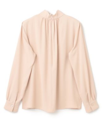 987 新品 BEIGE ベイジ EVA エバ ブラウス プルオーバーシャツ32 BEIGE，(ベイジ)の【L-size】EVA / ハイネックロングスリーブブラウス