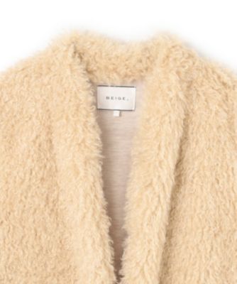 ベイジ BEIGE　羊ファーベスト　L　美品✨ BEIGE，(ベイジ)の【GISELe 12月号掲載】PUY / フェイクファー