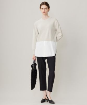 ICB(アイシービー)の【洗える】ウール2WAYストレッチ ドロストパンツ