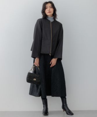 【23区】エクラジャカード コクーン スカート 23区 L(ニジュウサンク エル)の【洗える】エクラジャカード