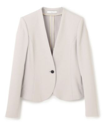 BEIGE,ベイジ 40 【洗える】 LUIZA/ノーカラー ジャケット BEIGE，(ベイジ)の【洗える】LUIZA / ノーカラージャケット通販