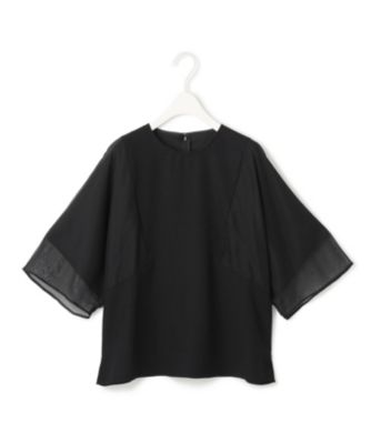 icb【UV接触冷感・速乾】 FluidBackSatin シアーコンビブラウス ICB(アイシービー)の【UVケア・接触冷感・速乾・洗える