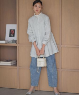 今期物　組曲【前後着用可】コンパクトシャーティング チュニックブラウス 前後着用可】コンパクトシャーティング チュニックブラウス | 組曲