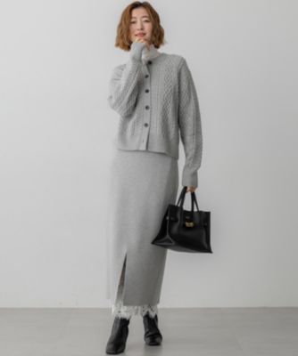 23区 L(ニジュウサンク エル)の【洗える】カシミヤブレンド ケーブル