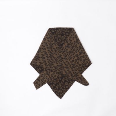ノーリーズ（NOLLEY’S）/トライアングルレオパード柄ストール NOLLEY'S(ノーリーズ)のトライアングルレオパード柄ストール通販