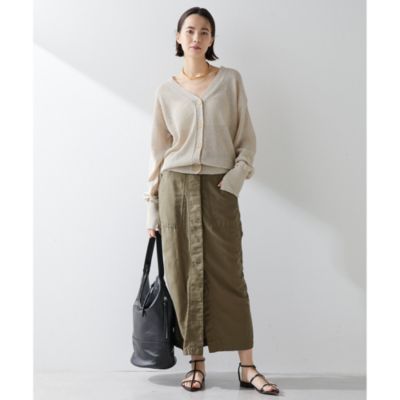 Whim Gazette(ウィム ガゼット)のペーパーヤーンカーディガン通販