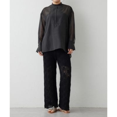 Whim Gazette ウィムガゼット 今季オーガンジーブラウス★新品★ Whim Gazette(ウィム ガゼット)のオーガンジープルオーバーブラウス