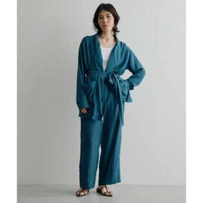 24SS 美品⭐ ウィムガゼット 長谷川京子さんコラボ ガウン 羽織 グリーン セール 50%OFF】【長谷川京子さんコラボ】ガウン(506175309