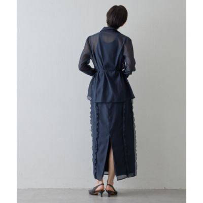 Whim Gazette(ウィム ガゼット)のオーガンジーリボンシャツ通販