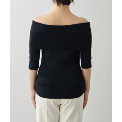 Whim Gazette(ウィム ガゼット)のオフショルニットプルオーバー