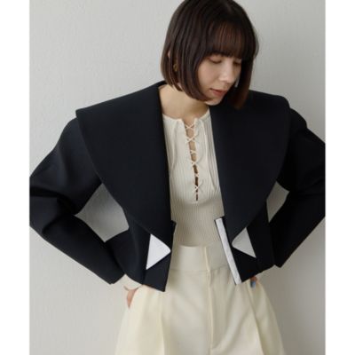 Whim Gazette(ウィム ガゼット)のRAW SILKレースアッププルオーバー