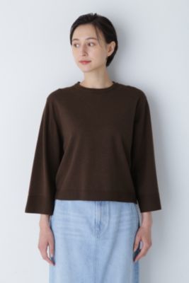 human woman コットンポリエステルキュプラニット human woman(ヒューマン ウーマン)の◇コットンポリエステル