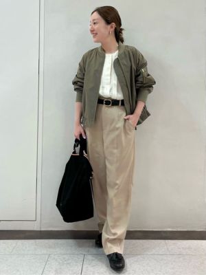 human woman(ヒューマン ウーマン)の◇ウール調合繊ツイルパンツ通販