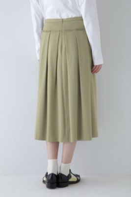 ヒューマンウーマン（human woman）/◆Ｔ／Ｃプレーティングタックスカート human woman(ヒューマン ウーマン)の◇T／Cプレーティングタックス