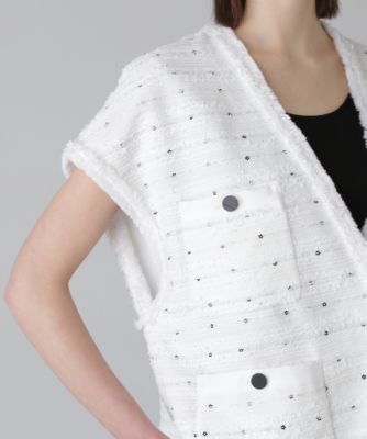 ADORE(アドーア)の◇フラワースパングルツィードジャケット通販