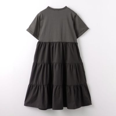 UNITED ARROWS green label relaxing：KID’S ティアード カレッジ ロゴ ワンピース 140cm-160cm