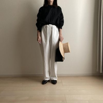 -M-［medium］コットンネルパンツ nell / ホワイト M-［medium］コットンネルパンツ Nell / ホワイト | days