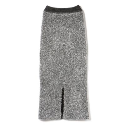 NOUNLESS(ナウンレス)のGLITTER TAPE YARN KNIT SKIRT通販