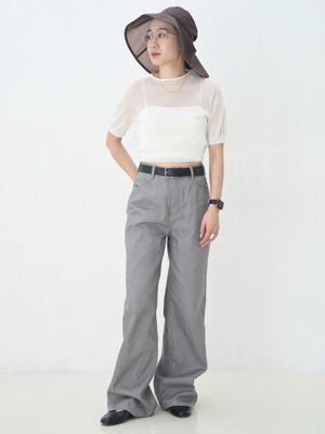AMOMENTO(アモーメント)のSHEER CROPPED KNIT通販 | mirabella