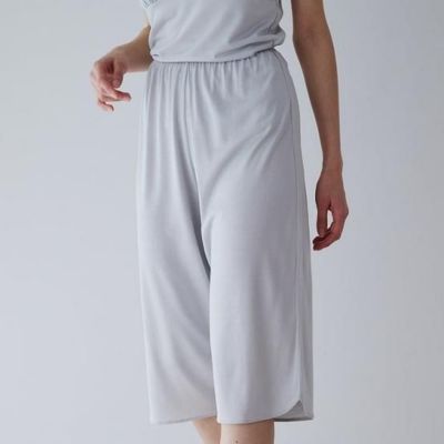 ドレスハーセルフ　シルク ロングキュロットペチコート　チャコールグレー DRESS HERSELF ドレスハーセルフオンライン インナー/シルク