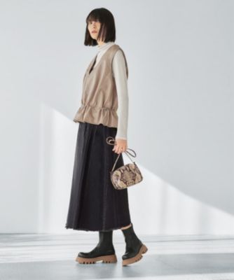STYLE DELIペプラムフェイクレザーベスト新品タグ付き STYLE DELI｜【LUXE】ペプラムフェイクレザーベスト | Rakuten