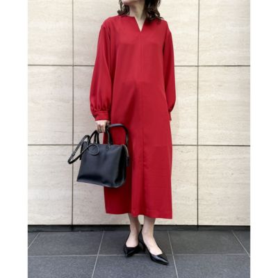 E by eclat【選べる着丈】華奢見えギャザーワンピース￥20,900