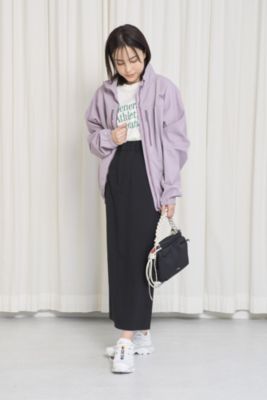 モデル身長:164cm/ホワイト×グリーン/着用サイズ:L