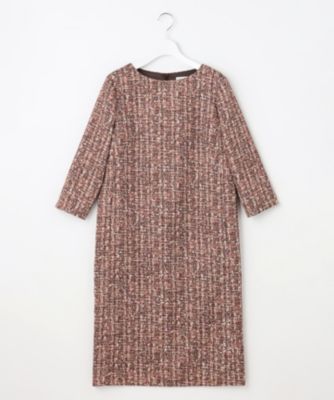 自由区(ジユウク)のプリントジャガードストレッチ ワンピース通販