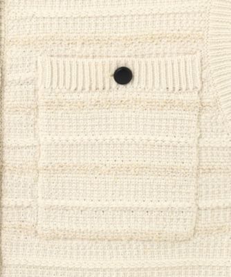 自由区(ジユウク)の【洗える】テクスチャーコットンブレンドニット