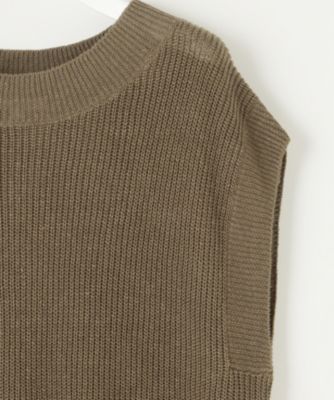 自由区(ジユウク)の【洗える】リネンミドルゲージニット ベスト通販