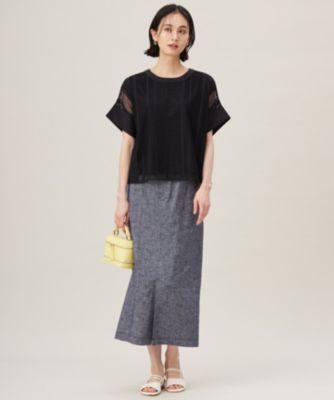 自由区(ジユウク)の【カタログ掲載・洗える】レースエッジ T