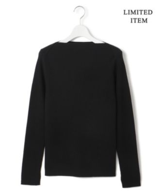 ICB - 【美品】　ICB エクストラファインメリノ ボートネックプルオーバー ICB L(アイシービー エル)の【WEB限定】 エクストラファイン