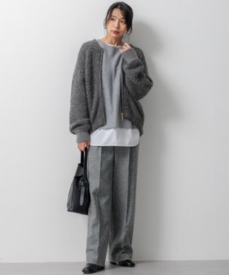 23区(ニジュウサンク)のシルクネップヘリンボーン ワイドパンツ