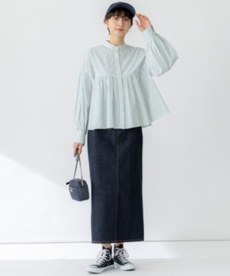 23区(ニジュウサンク)の【洗える】CANCLINI ギャザー フレア ブラウス