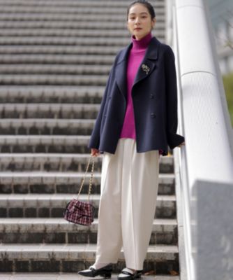 組曲 L(クミキョク エル)のダブルブレストリバー コート通販 | 集英社