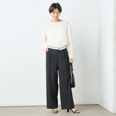 NOLLEY'S sophi(ノーリーズソフィー)のラメカットジャガードボートネックブラウス通販 | 集英社HAPPY PLUS STORE