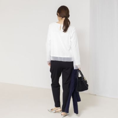 【専用】ノーリーズ　ウォッシャブルチュール刺繍2WAYブラウス 楽天市場】《セットアップ対応》ウォッシャブルチュール刺繍2WAY