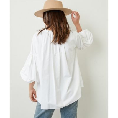 Whim Gazette(ウィム ガゼット)の2WAYオックスボリュームブラウス通販