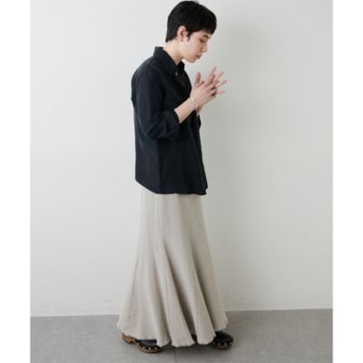 Whim Gazette(ウィム ガゼット)のハーフリネンフレアスカート