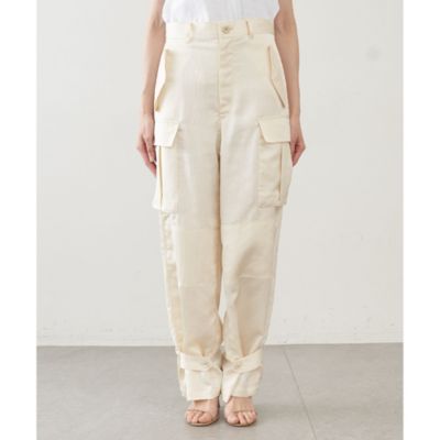 Whim Gazette サテン生地 ミリタリーパンツ 綺麗め 定価3.7万 Whim Gazette(ウィム ガゼット)のサテンミリタリーパンツ通販