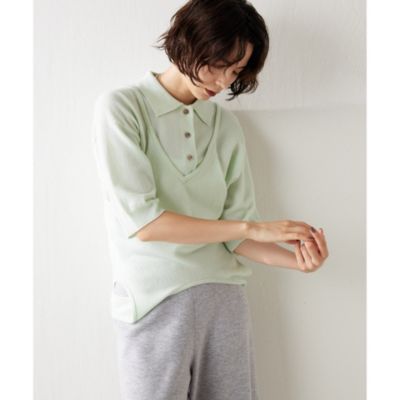 Whim Gazette ウィムガゼット キャミソール ニットキャミ Whim Gazette(ウィム ガゼット)の【GEMINI】カシミヤニット