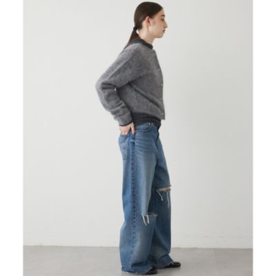 【THE PAUSE】ファーニットショートカーディガン　ブラウン　新品未使用 Whim Gazette(ウィム ガゼット)の【THE PAUSE】ファーニット