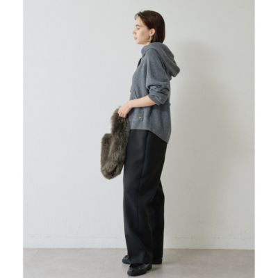 Whim Gazette ウィム ガゼット　カシミヤ混フードニットプルオーバー Whim Gazette(ウィム ガゼット)の【15th Anniversary】カシミヤ