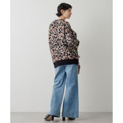 完売　Whim Gazette 2wayレオパードシャギーカーディガン Whim Gazette(ウィム ガゼット)の2wayレオパードシャギーカーディガン