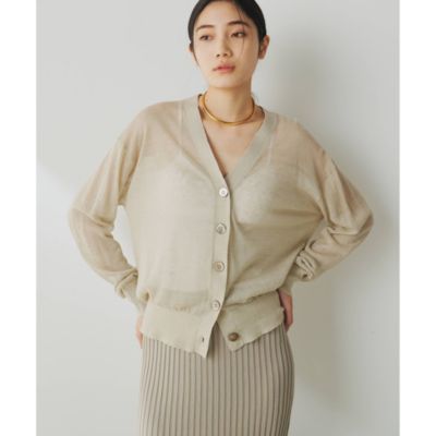★期間限定★【新品】Whim Gazette シアーリネンカーディガン Whim Gazette(ウィム ガゼット)のシアーリネンカーディガン通販