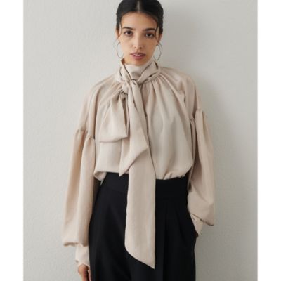 Whim Gazette(ウィム ガゼット)のシルキーボウタイブラウス通販