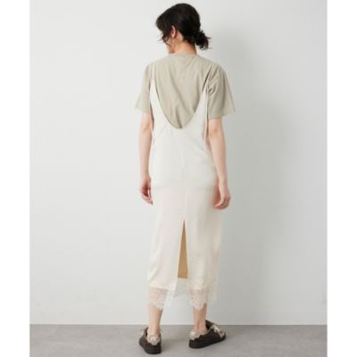 【新品】ウィムガゼット　レースロングキャミワンピース エクリュ Whim Gazette(ウィム ガゼット)｜レースロングキャミ/エクリュ の通販